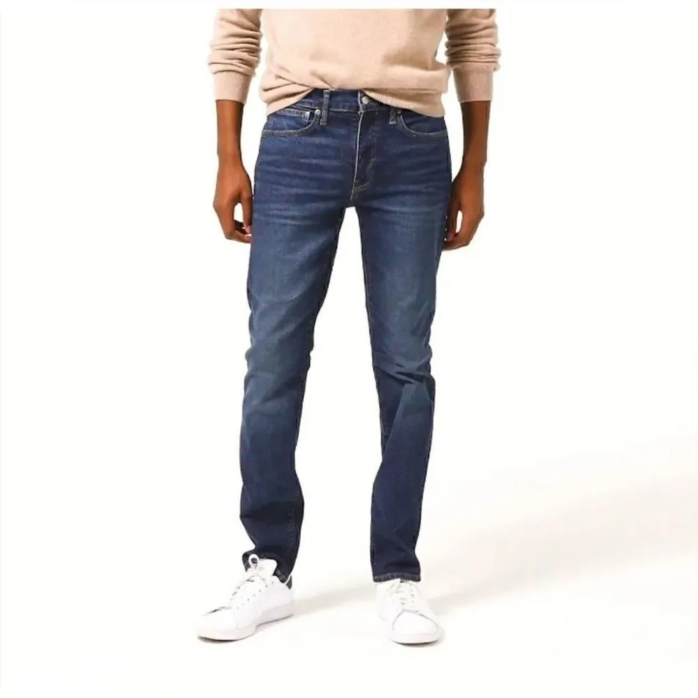 J CREW Men's Jeans Slim 30 x 30 Kurabo 484 Blue Denim Whiskered